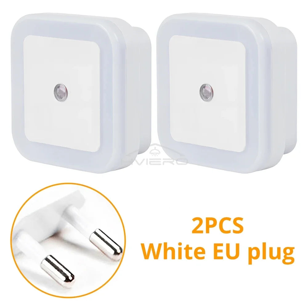 1/2/4PCS LED Wireless Sensor Night Light EU US Plug Mini Square For Baby Children Living Room Bedroom Corridor Lighting Lamps
